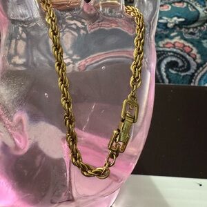 Givenchy Gold Rope Chain Bracelet with Lobster Clasp